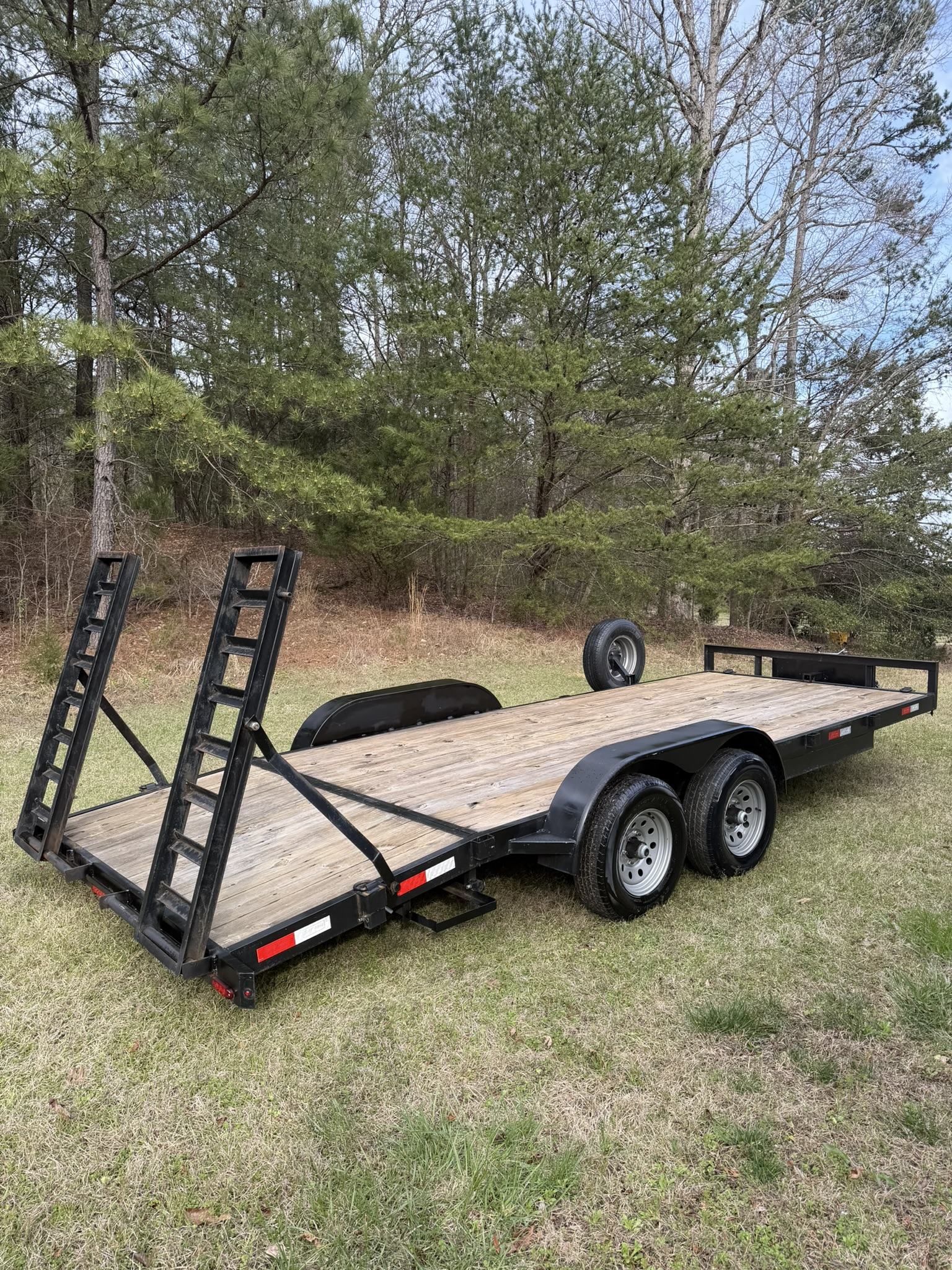 Car Hauler Trailer ramps deployed